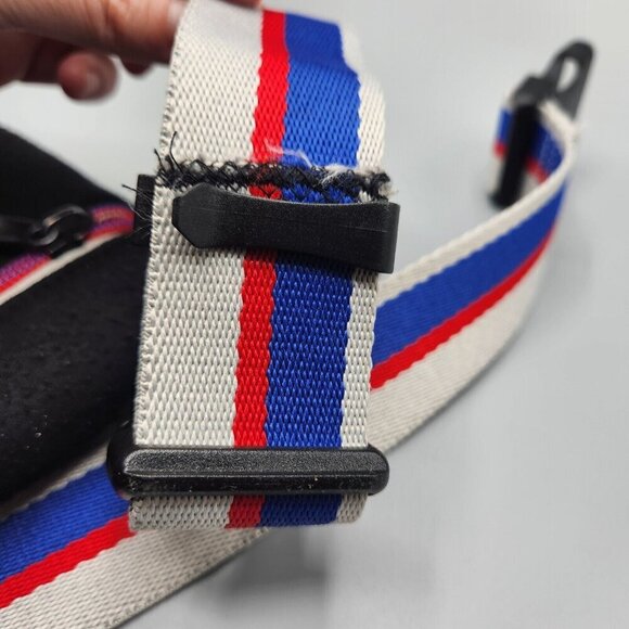 Vintage Champion Soft Belt Bag Black Fanny Pack Padded Striped - Picture 7 of 15